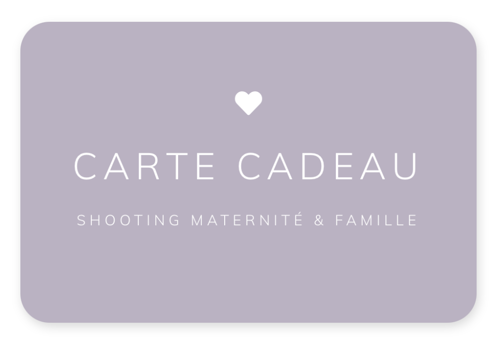 Carte cadeau shooting maternité et famille